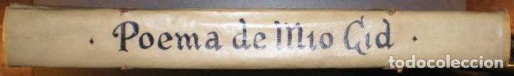 Libros de segunda mano: POEMA de MIO CID. Facs&iacute;mil del c&oacute;dice &uacute;nico. Ed. limitada, ejemplar numerado y dedicado - Foto 1