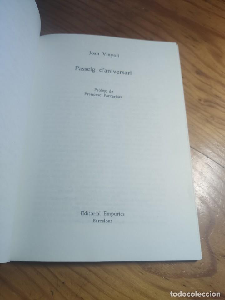 Libros de segunda mano: VINYOLI, Joan - PASSEIG DANIVERSARI. - Foto 3