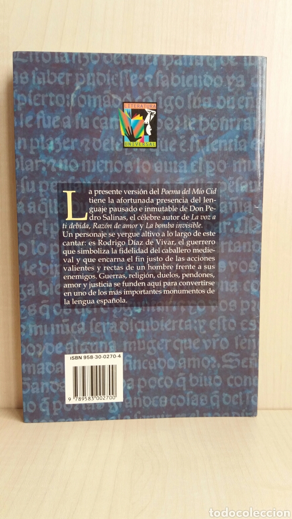 Libros de segunda mano: Poema del M&iacute;o Cid. Versi&oacute;n de Pedro Salinas. Panamericana, 2003. - Foto 3