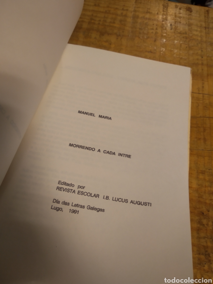 Libros de segunda mano: MORRENDO A CADA INTRE. MANUEL MARIA #5295 - Foto 5