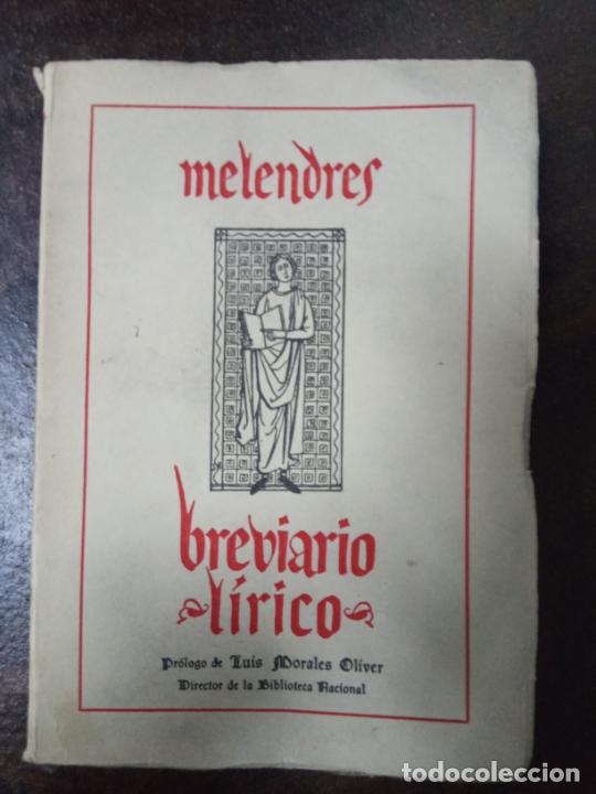 Second hand books: Melendres: breviario l&iacute;rico