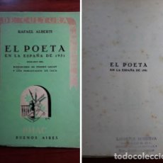Libros de segunda mano: EL POETA EN ESPAÑA 1931..RAFAEL ALBERTI.