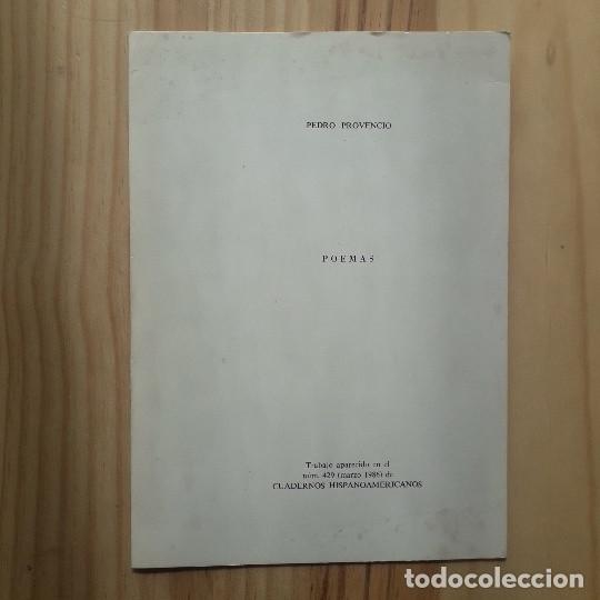 Libros de segunda mano: POEMAS - PEDRO PROVENCIO - Foto 1