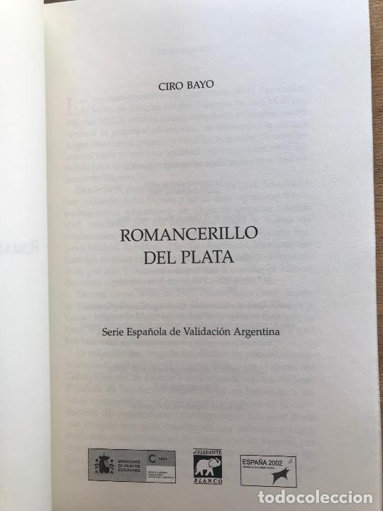 Libros de segunda mano: ROMANCERILLO DEL PLATA. CIRO BAYO. - Foto 2