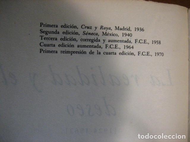 Libros de segunda mano: La realidad y el deseo (Cuarta edici&oacute;n aumentada) - Luis Cernuda - Foto 5