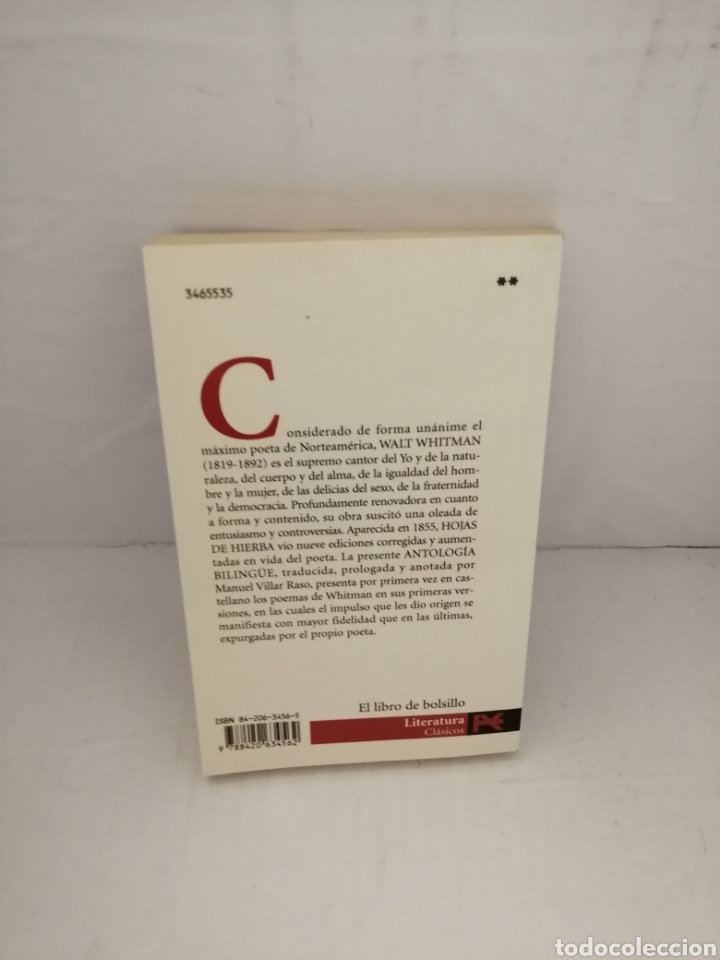 Libros de segunda mano: Hojas de hierba. Antolog&iacute;a biling&uuml;e - Foto 2