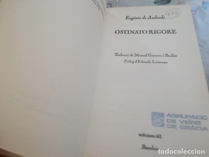 Libros de segunda mano: Ostinato rigore - Eug&eacute;nio de Andrade - en catal&agrave; - Foto 5