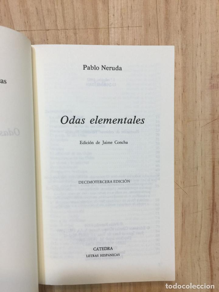 Libros de segunda mano: Odas elementales - Pablo Neruda - Foto 4