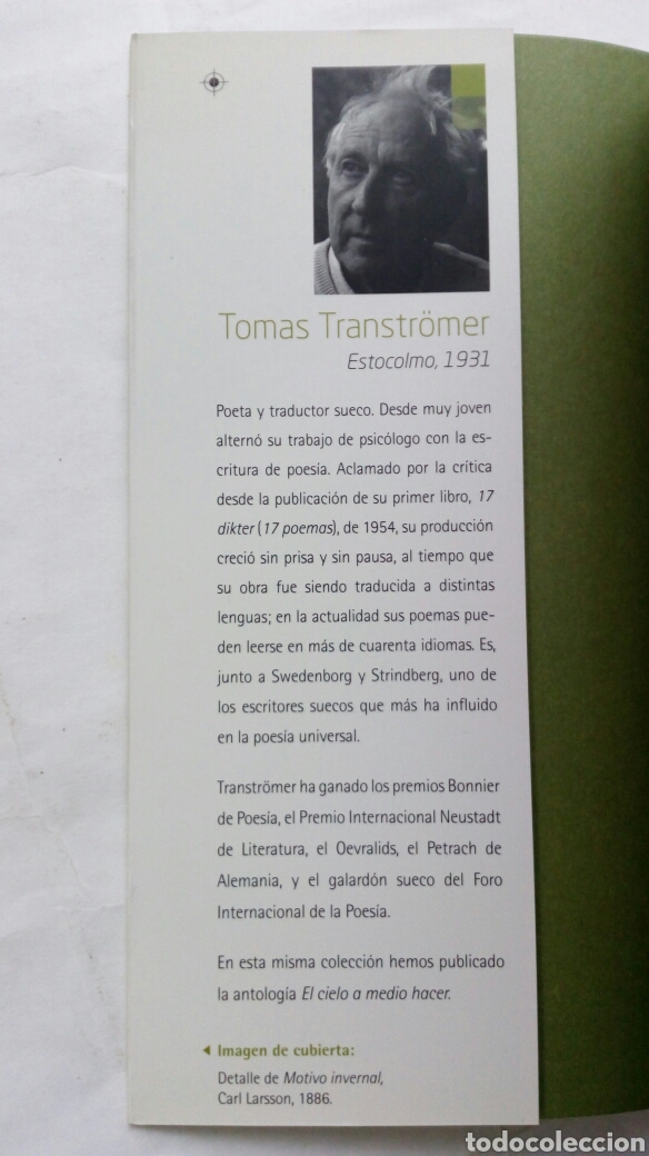 Libros de segunda mano: Deshielo a mediod&iacute;a. Tomas Transtr&ouml;mer. - Foto 3