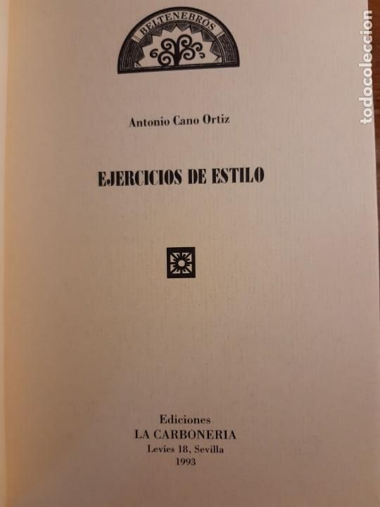 Libros de segunda mano: Antonio Cano Ortiz ejercicios de estilo - Foto 2