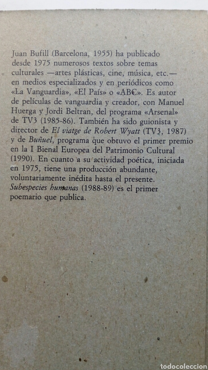 Libros de segunda mano: Subespecies Humanas. Juan Bufill. - Foto 3