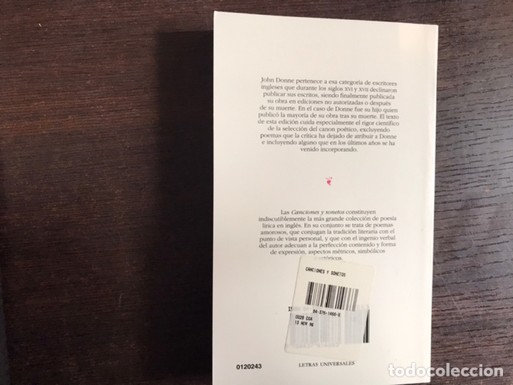 Libros de segunda mano: Canciones y sonetos. John Donne - Foto 2
