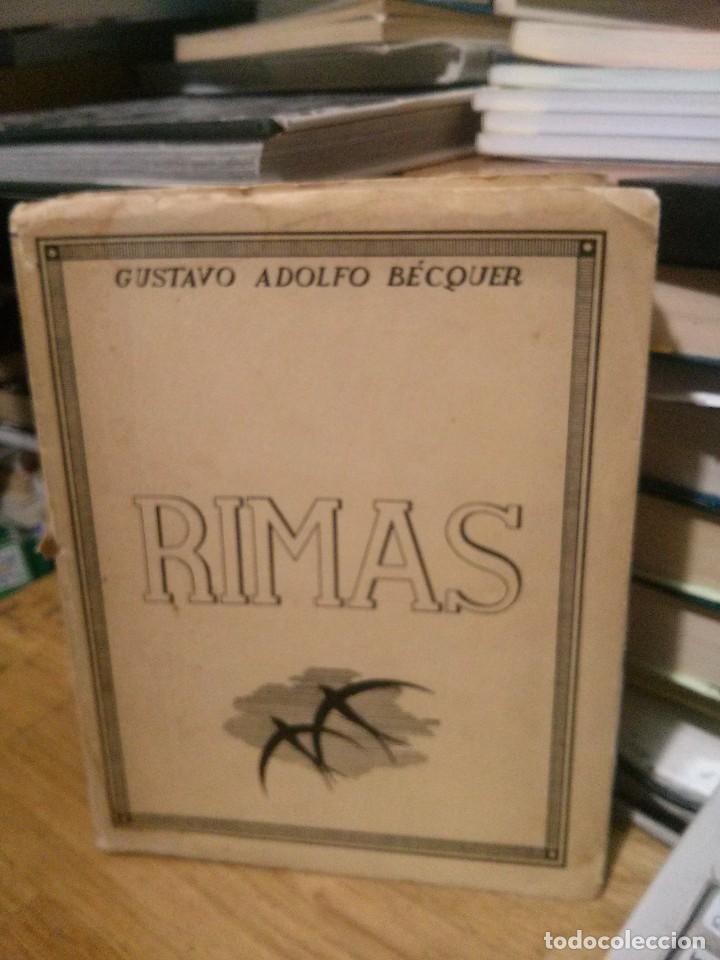 Libros de segunda mano: RIMAS, GUSTAVO ADOLFO B&Eacute;CQUER, FIESTAS DEL LIBRO 1936, CON ILUSTRACIONES DE EMILIO FERRER