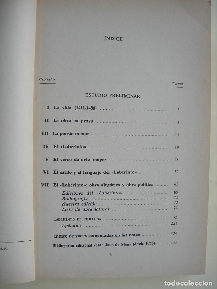 Libros de segunda mano: LABERINTO DE FORTUNA / JUAN DE MENA - Foto 3