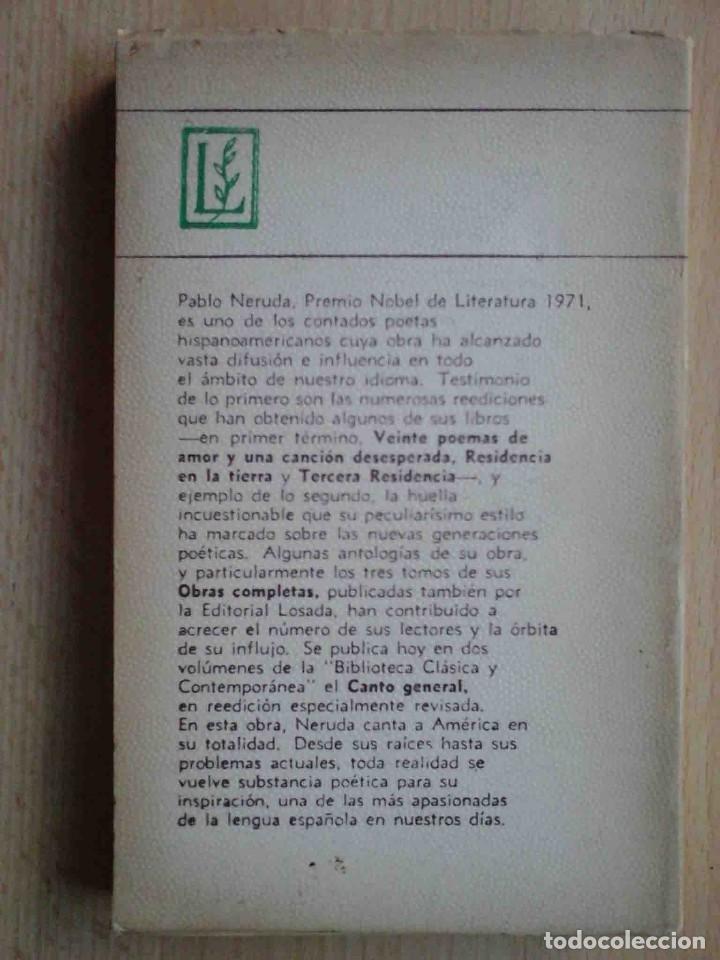 Libros de segunda mano: Canto General II (Pablo Neruda) Losada 1975 - Foto 2
