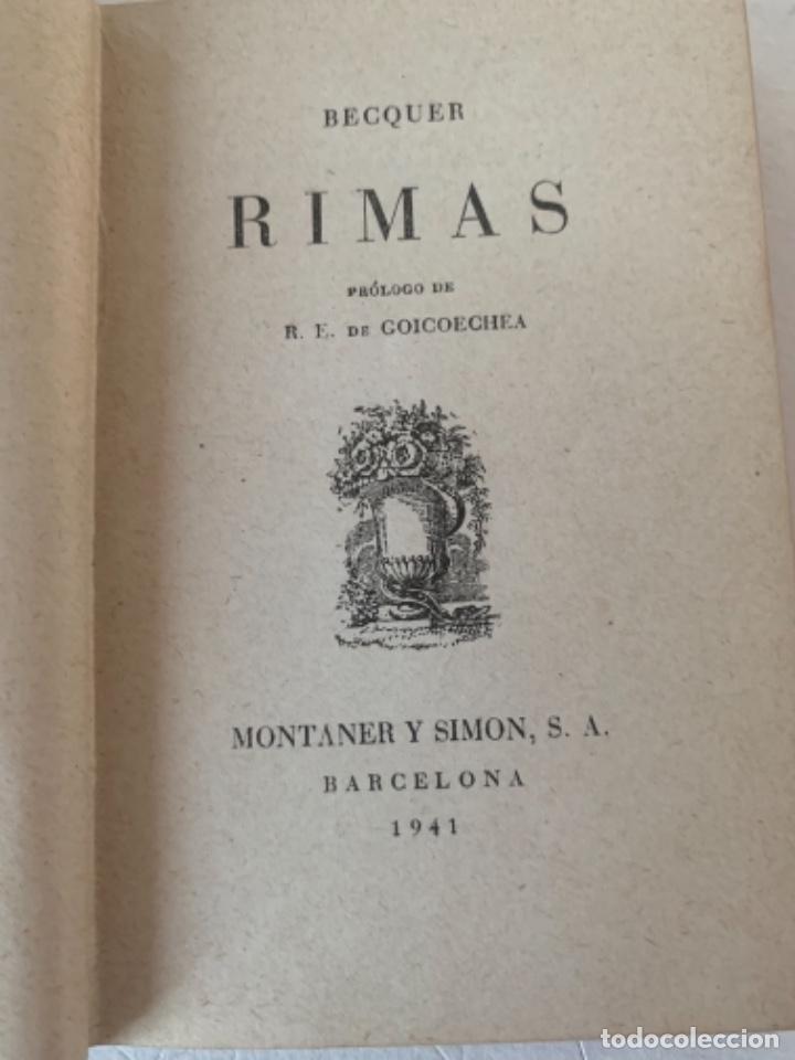 Libros de segunda mano: Rimas de B&eacute;cquer, - Foto 1