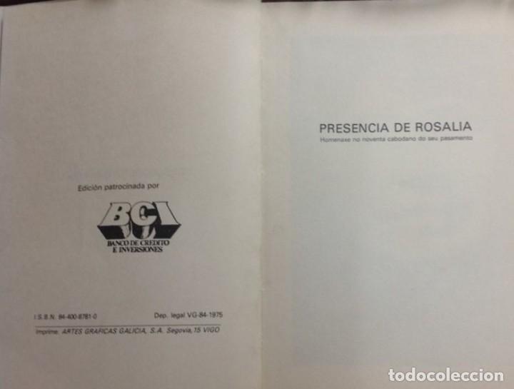 Libros de segunda mano: PRESENCIA DE ROSALIA. - Foto 2