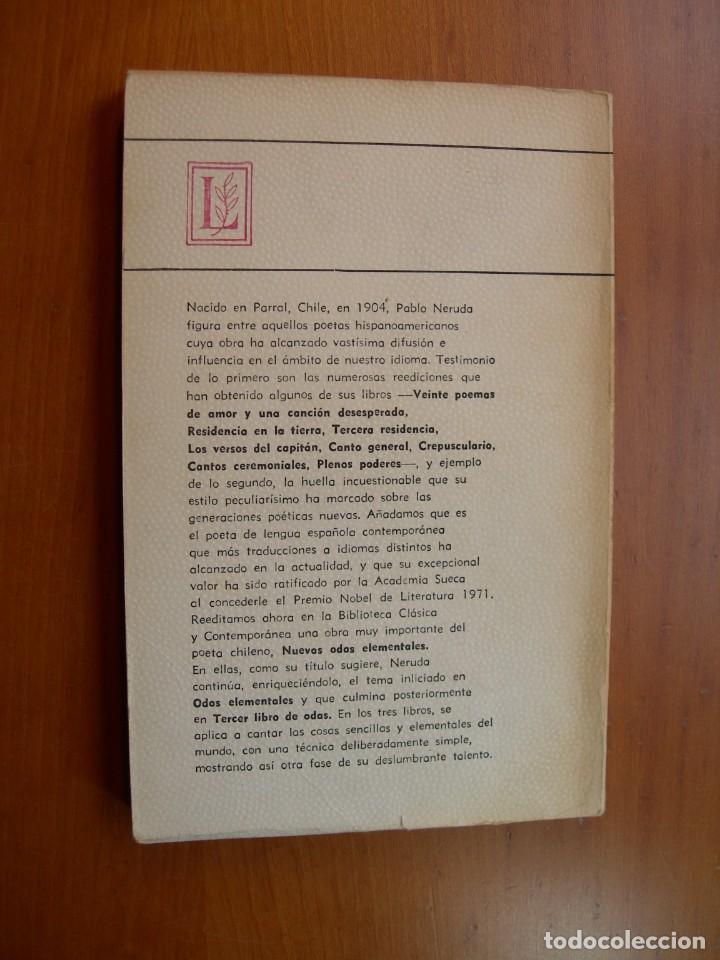 Libros de segunda mano: NUEVAS ODAS ELEMENTALES / PABLO NERUDA - Foto 2
