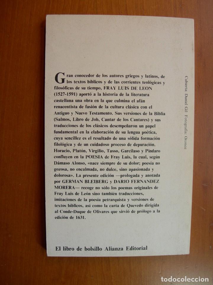 Libros de segunda mano: POES&Iacute;A / FRAY LUIS DE LE&Oacute;N - Foto 2