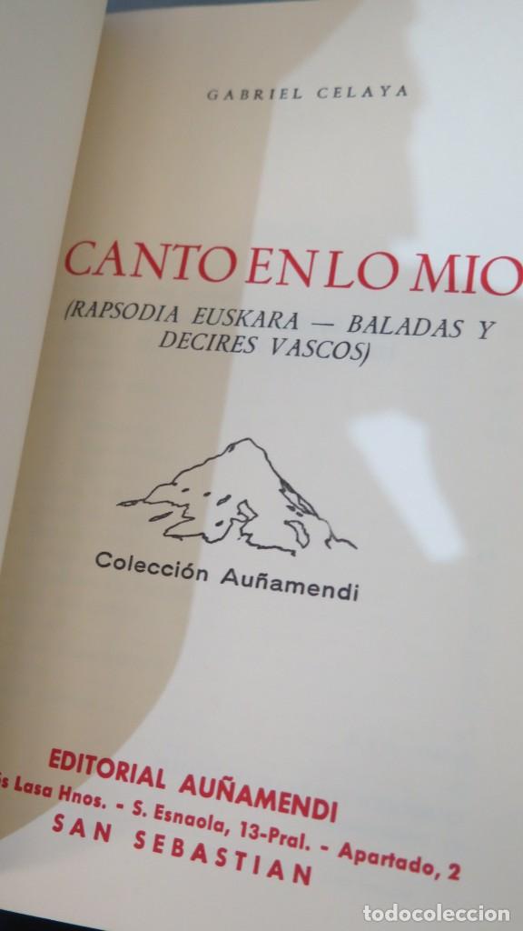 Libros de segunda mano: CANTO EN LO MIO. GABRIEL CELAYA - Foto 2