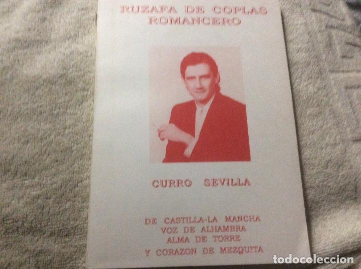 Libros de segunda mano: Ruzafa de coplas romancero curro sevilla de Castilla la mancha voz de Alhambra alma de torre y