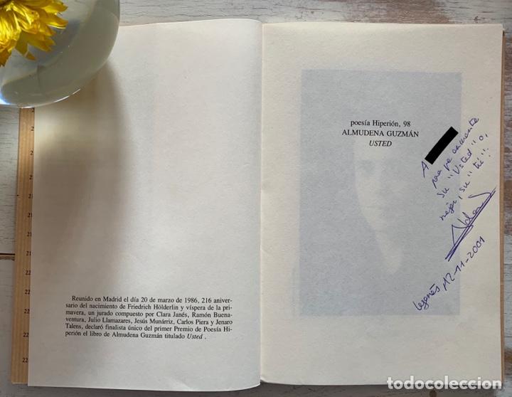 Libros de segunda mano: USTED, de Almudena Guzm&aacute;n. Con dedicatoria aut&oacute;grafa de la autora. - Foto 5