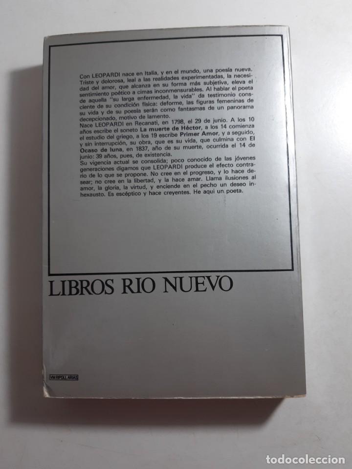 Libros de segunda mano: Leopardi obra completa Biling&uuml;e Los cantos tomo I - Foto 2