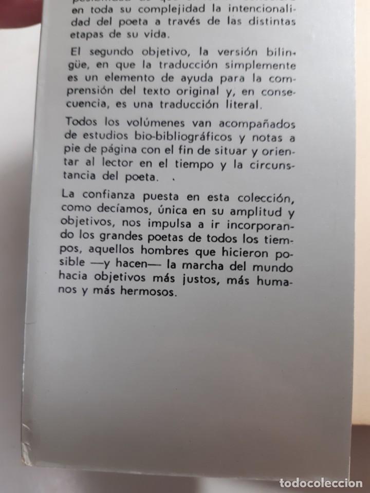 Libros de segunda mano: Leopardi obra completa Biling&uuml;e Los cantos tomo I - Foto 5