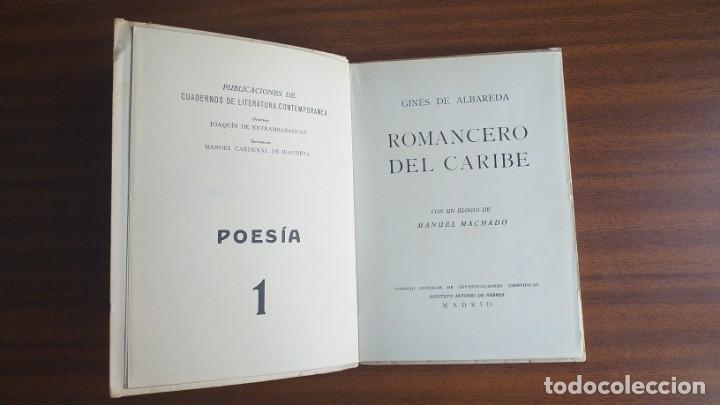 Libros de segunda mano: Romancero del Caribe --- Gin&eacute;s de Albareda - Foto 6