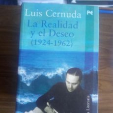 Libros de segunda mano: LUIS CERNUDA - LA REALIDAD Y EL DESEO (1924-1962)