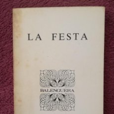 Libros de segunda mano: GASPAR JAEN - LA FESTA - BALEGUERA MOLL - CIUTAT DE PALMA POESIA 1981 - 1ª EDICIO. Lote 254322335