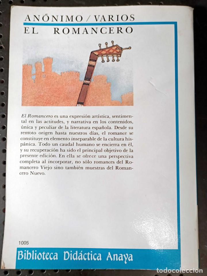 Libros de segunda mano: Libro: El Romancero, An&oacute;nimo, 1985 - Foto 3