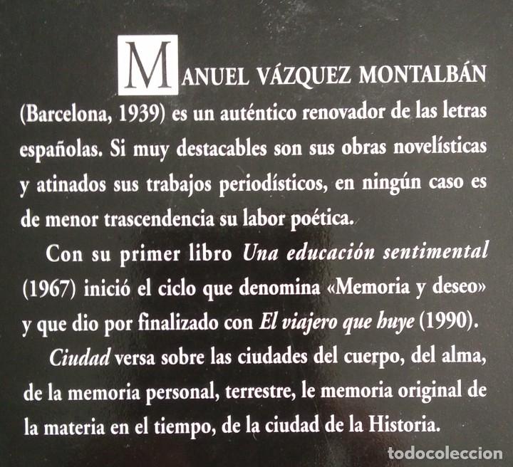 Libros de segunda mano: CIUDAD -- MANUEL V&Aacute;ZQUEZ MONTALB&Aacute;N - Foto 2