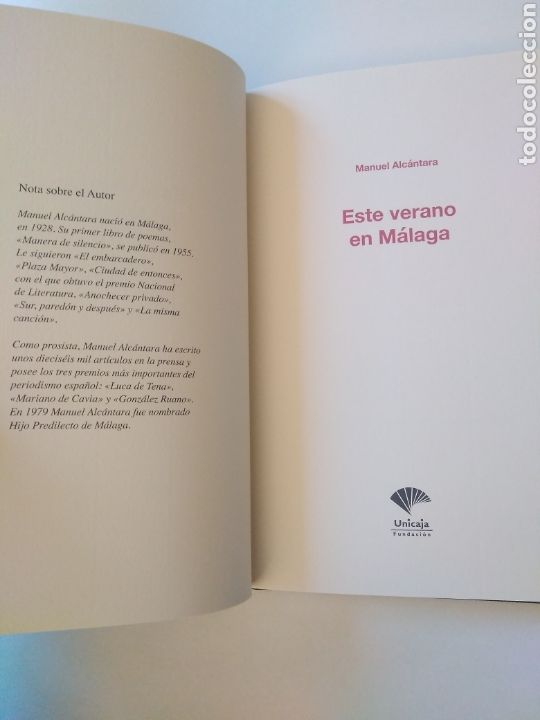 Libros de segunda mano: Este verano en M&aacute;laga / Manuel Alc&aacute;ntara. - Foto 2