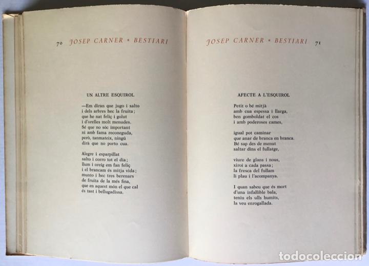 Libros de segunda mano: BESTIARI. - CARNER, Josep. - Foto 4
