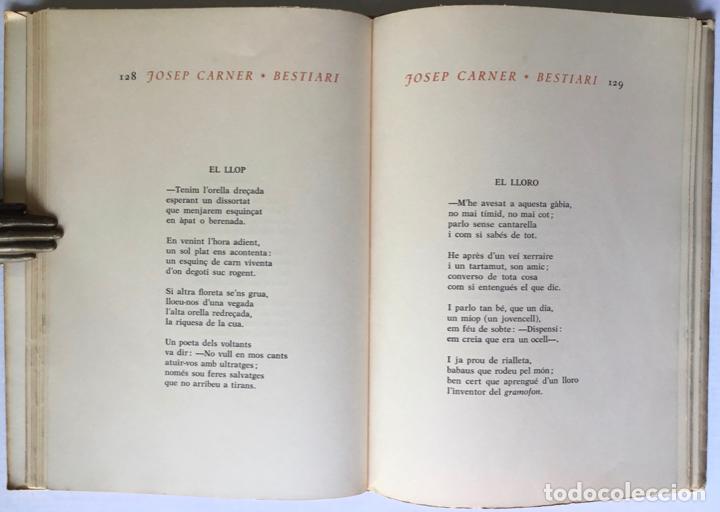 Libros de segunda mano: BESTIARI. - CARNER, Josep. - Foto 5