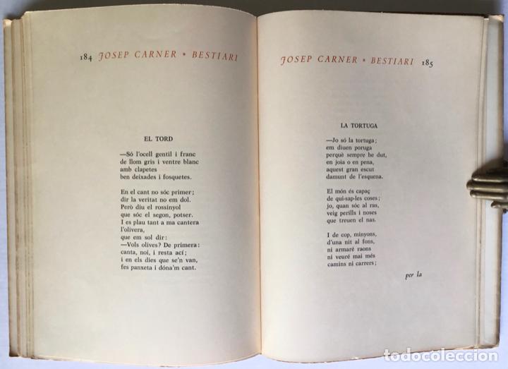 Libros de segunda mano: BESTIARI. - CARNER, Josep. - Foto 6