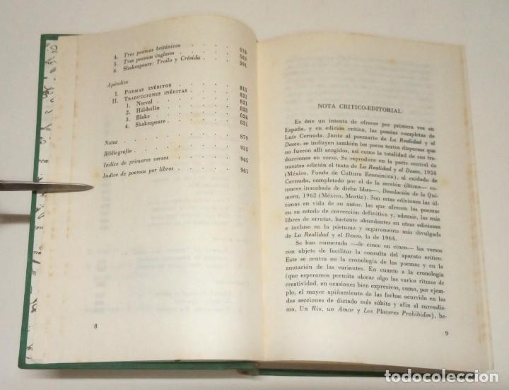 Libros de segunda mano: CERNUDA, Luis. Poes&iacute;a Completa. 1974. - Foto 5