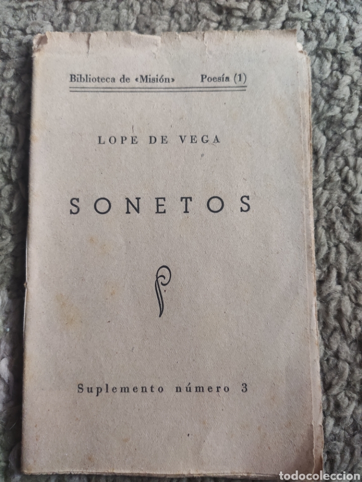Second hand books: Sonetos. Lope de Vega. Biblioteca de Misi&oacute;n. Suplemento 3. ASM