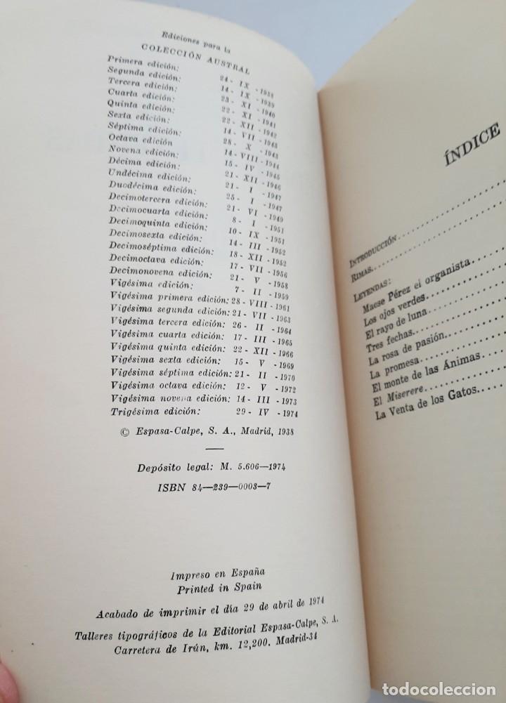 Libros de segunda mano: Libro Rimas y leyendas - Becquer, Gustavo Adolfo - Foto 4