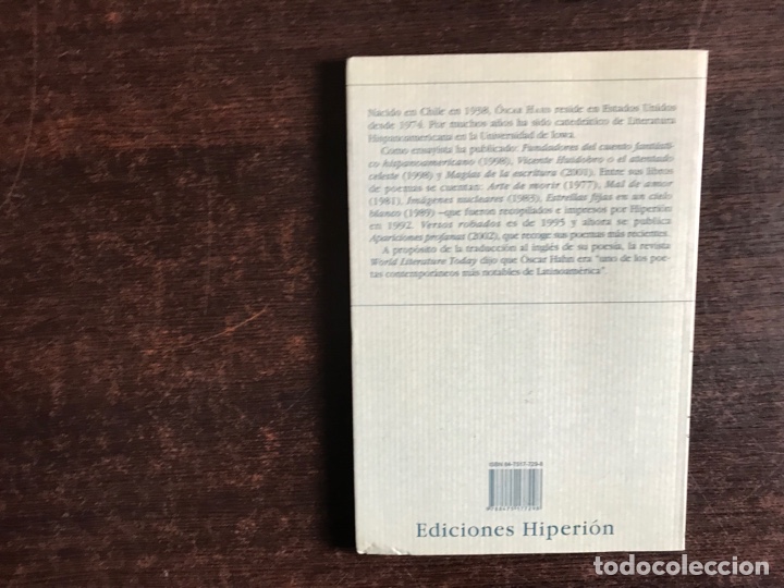 Libros de segunda mano: Apariciones profanas. Oscar Hahn. Hiperi&oacute;n - Foto 2