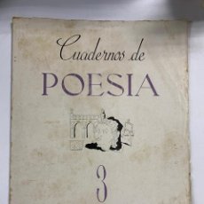 Libros de segunda mano: CUADERNOS DE POESIA 3. EDICIONES PATRIA. MADRID.MARZO DE 1941.JESUS NIETO.E. AGUADO, LUIS ROSALES