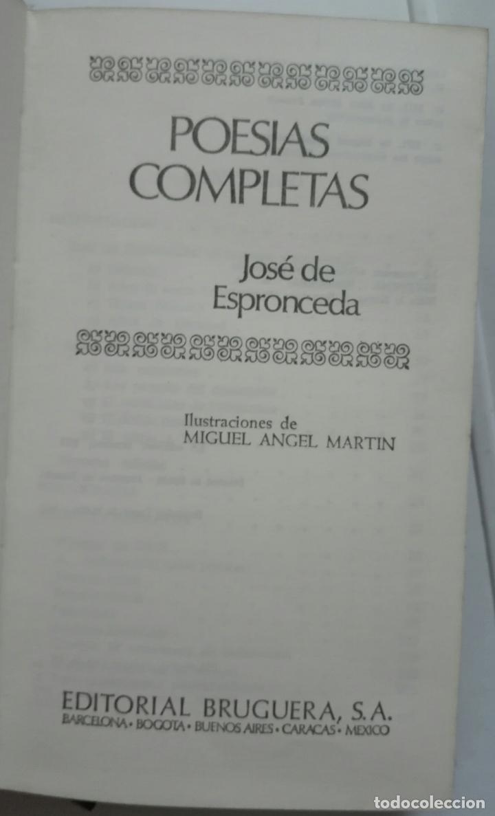 Libros de segunda mano: Jos&eacute; de Espronceda. Poes&iacute;as completas. 1971 - Foto 2