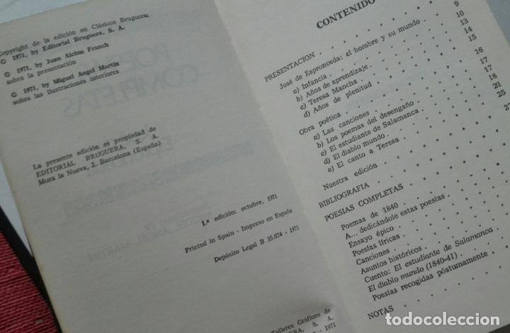 Libros de segunda mano: Jos&eacute; de Espronceda. Poes&iacute;as completas. 1971 - Foto 3