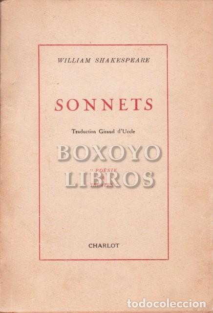 Libros de segunda mano: SHAKESPEARE, William. Sonnets. Traduction Giraud dUccle - Foto 1