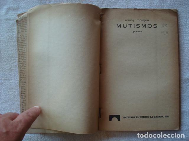 Libros de segunda mano: Nancy Morej&oacute;n. Mutismos. 1962. - Foto 2