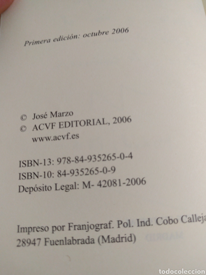 Libros de segunda mano: Jos&eacute; Marzo. Aurora. Acvf editorial. - Foto 3
