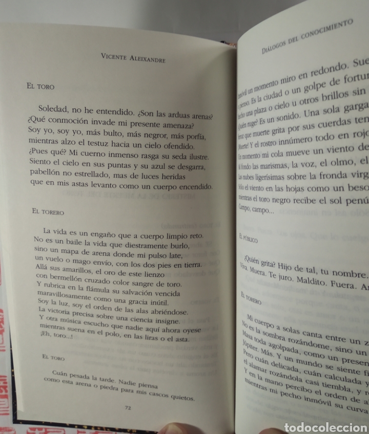 Libros de segunda mano: Di&aacute;logos del conocimiento. Vicente Aleixandre - Foto 2