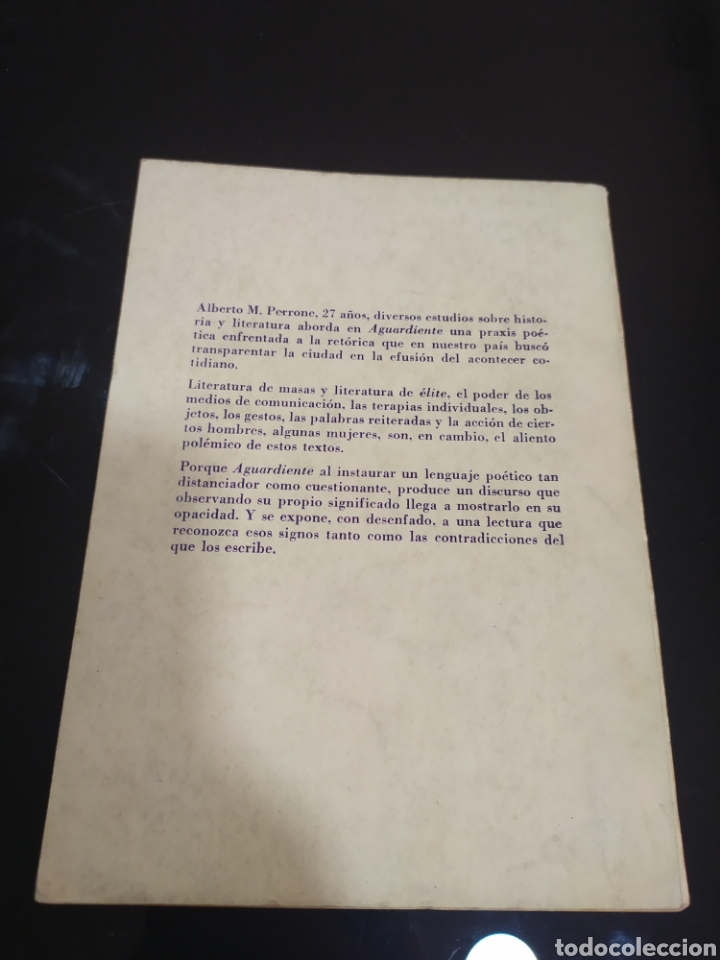 Libros de segunda mano: Aguardiente. Alberto Perrone - Foto 4
