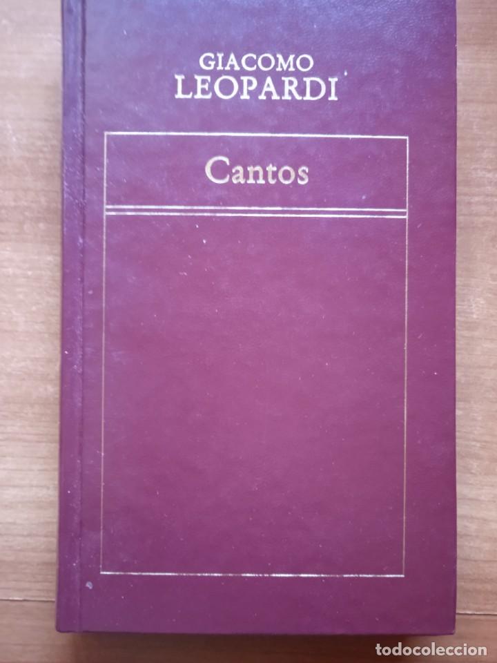 Libros de segunda mano: GIACOMO LEOPARDI - CANTOS - ORBIS 1982 - Foto 1